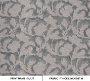Hand Crafted Block Print Thick Linen Fabric SULIT