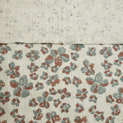 Aristan Hand Block Print Brown Florral Thick Linen  Fabric  - Jhil Mil