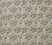 Handmade Block Print Beige Thick Linen 58W Fabric - Jonk