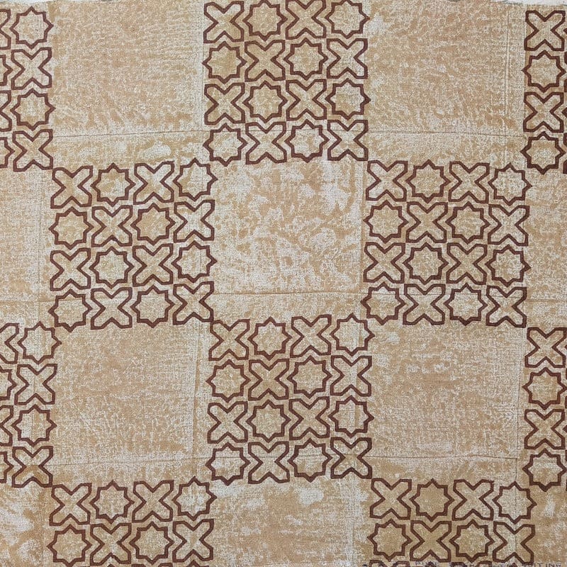 Aristan Handmade Block Print Pure Linen  Fabric - XOXO