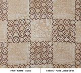 Aristan Handmade Block Print Pure Linen  Fabric - XOXO