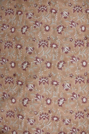 Aristan Handmade Block Print Mustard Pure Linen Fabric - Naayab