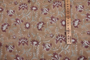 Aristan Handmade Block Print Mustard Pure Linen Fabric - Naayab