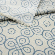 Aristan Handmade Gray Floral Linen Blend Fabric For Curtain  - Shubhang