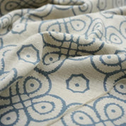 Aristan Handmade Gray Floral Linen Blend Fabric For Curtain  - Shubhang