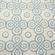 Aristan Handmade Gray Floral Linen Blend Fabric For Curtain  - Shubhang