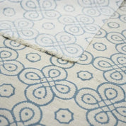 Aristan Handmade Gray Floral Linen Blend Fabric For Curtain  - Shubhang