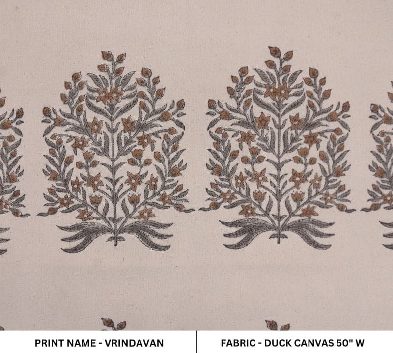 AristanHandBlockPrintBrownFloralDuckCanvasFabric-Vrindavan_6.jpg