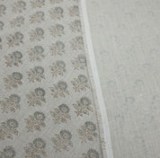Aristan Handmade Blockprint Thick Linen Pure Fabric - Bagru Buti
