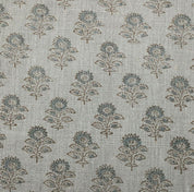 Aristan Handmade Blockprint Thick Linen Pure Fabric - Bagru Buti