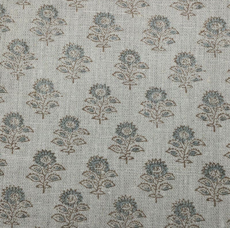 Aristan Handmade Blockprint Thick Linen Pure Fabric - Bagru Buti