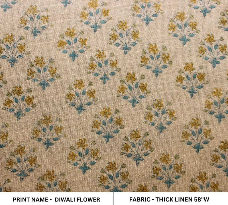 Aristanal-HandBlockPrintMustard-ThickLinenFabric-DiwaliFlower_2.jpg