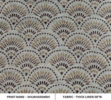 Arsitan Handmade Block Print Thick Linen 58W Fabric - Shubharambh