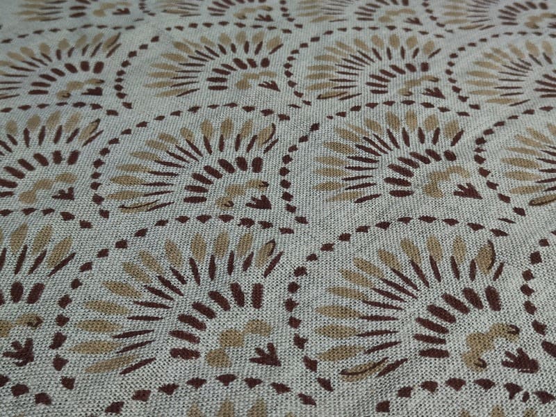 Arsitan Handmade Block Print Thick Linen 58W Fabric - Shubharambh