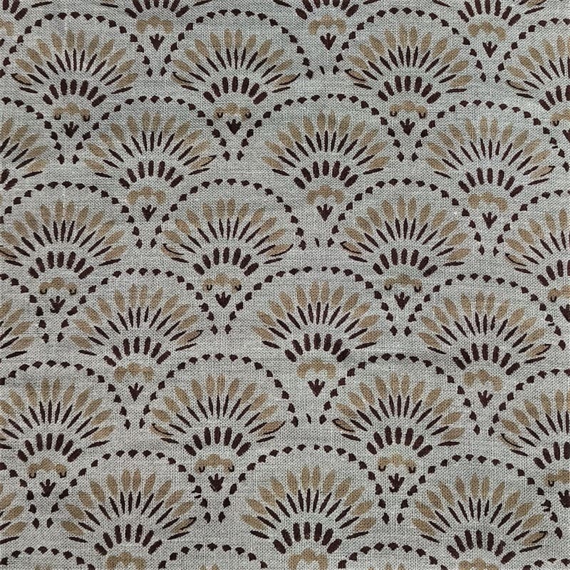 Arsitan Handmade Block Print Thick Linen 58W Fabric - Shubharambh