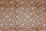 Handmade Block print Mustard & grey Thick Cotton Fabric - Marmalede