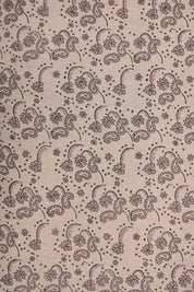Hand Block Printed Green & Rosy Pink Pure Linen Duck Canvas Fabric  – Sajawat