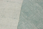 Artisan-crafted Hand Block Print Sage Green Thick Linen - Ocean Waves
