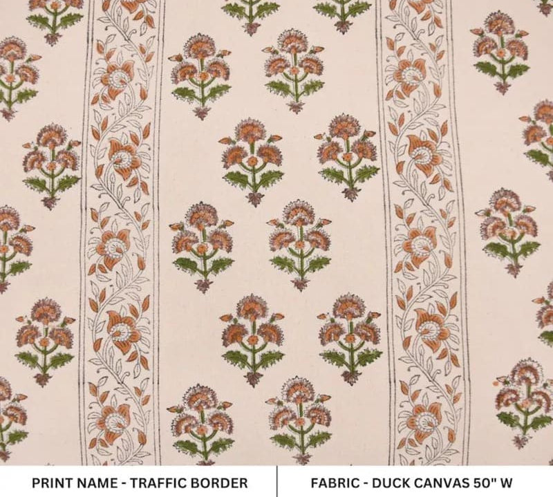 Artisan-HandBlockPrintMustard-DuckCanvasFabric-TrafficBorder_2.jpg