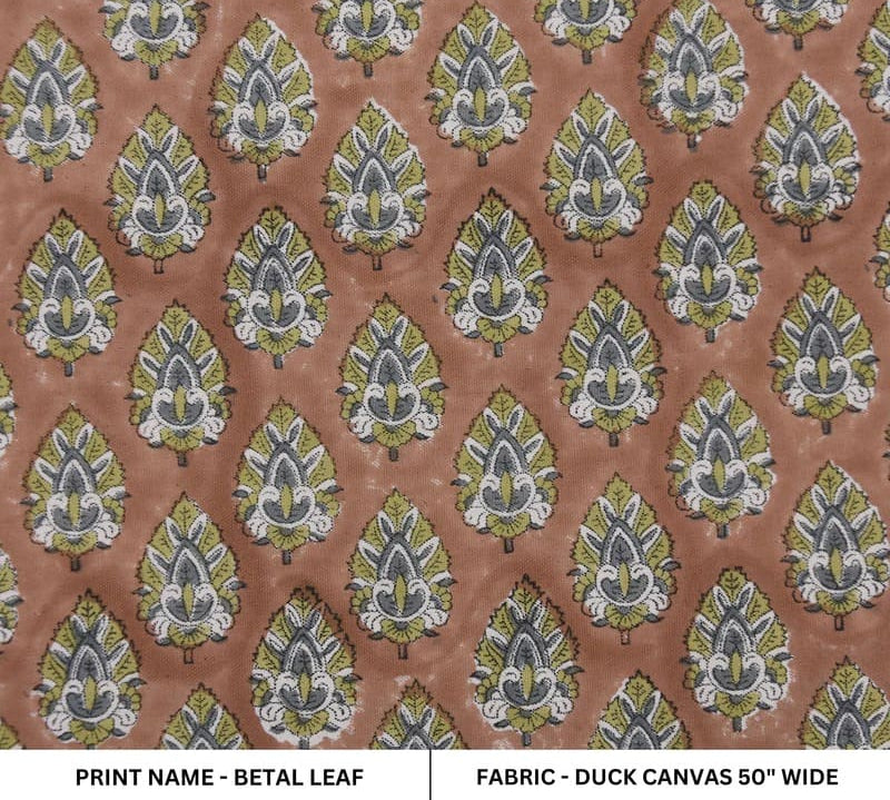 ArtisanGreen_Brown-HandBlockPrint-DuckCanvasFabric_BetalLeaf_2.jpg