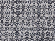 Artisan Handmade Block Print Grey Pure Linen fabric - Chudamani