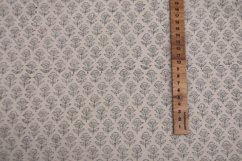Artisan Woven Hand Block Print Mustard Duck Canvas Fabric - Tarangni