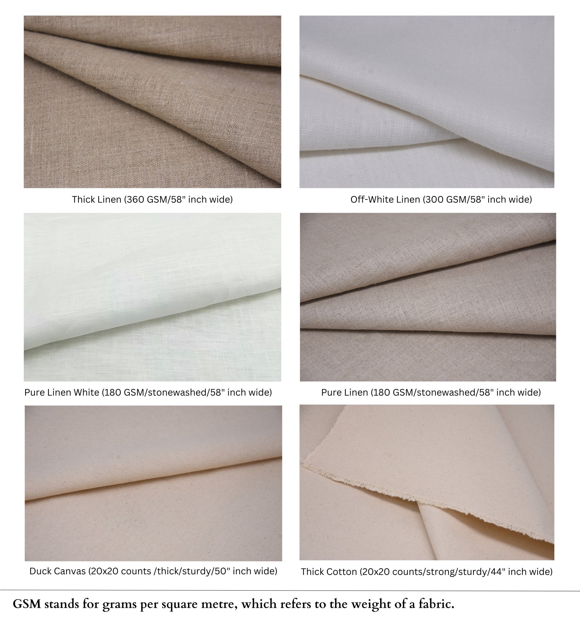 Fabric for window curtains, pure linen 58" wide, premium fabric for pillow cover, cushion cover, table napkins - MASHROOM