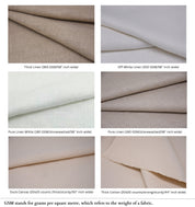Various BAIKUNTH linen fabrics with different textures and patterns