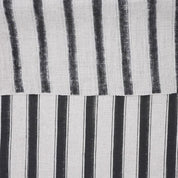 Hand Block Print Black Stripe Pure Linen Boho Fabric - Lekh Design