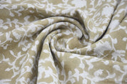 Block Print Floral Thick Linen Fabric ForHome Decor -  Ranabhoomi