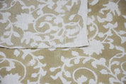Block Print Floral Thick Linen Fabric ForHome Decor -  Ranabhoomi