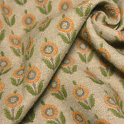 Block Print Handmade Thick linen fabric For Room Interior - Arjun