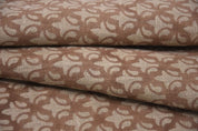 Block Print Rust Floral Linen Pillow Fabric - Rajputana Jaal