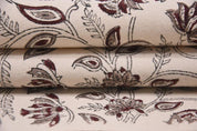 Block Print Boho Floral Duck Canvas Cushion Fabric – Saraswati