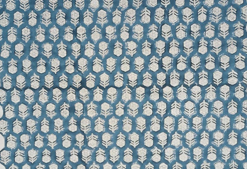 Block Print Boho Floral Throw Handmade Thick Linen Fabric – Tulsi Buti