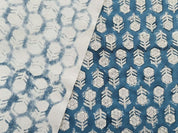 Block Print Boho Floral Throw Handmade Thick Linen Fabric – Tulsi Buti