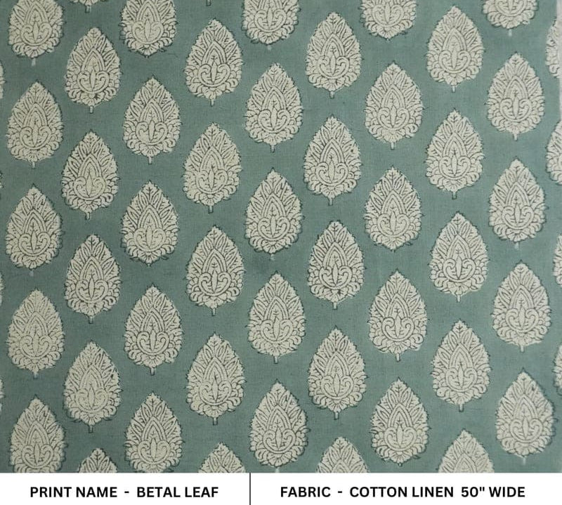 BlockPrintCottonLinenFabricforGrayBohoTablecloth_BetalLeaf_1.jpg