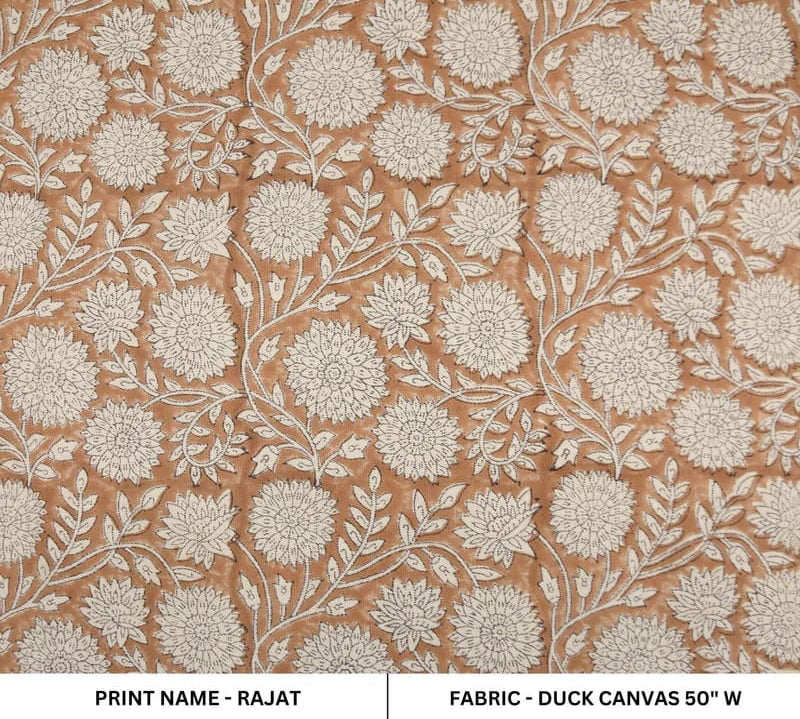 BlockPrintDuckCanvasFabric_BronzeBeigeFloralCurtains_Rajat_1.jpg