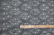 Block Print Dusty Blue Floral Boho Linen Fabric – Neel Gagan