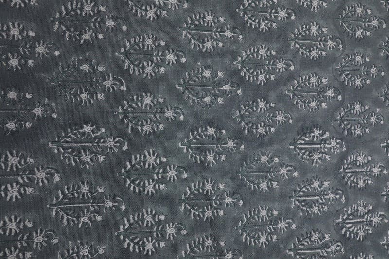 Block Print Dusty Blue Floral Boho Linen Fabric – Neel Gagan