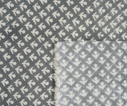 Block Print Gray Linen Fabric Indian Accent for Cushions -Hariyali