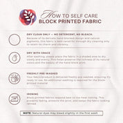 Block Print Gray Linen Fabric Indian Accent for Cushions -Hariyali