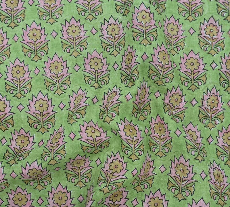 BlockPrintGreenFloral-PureLinenCurtainsFabric-Kusum_8.jpg