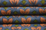 Block Print Handcrafted Linen Fabric 58” Curtains Drapes - Titlee