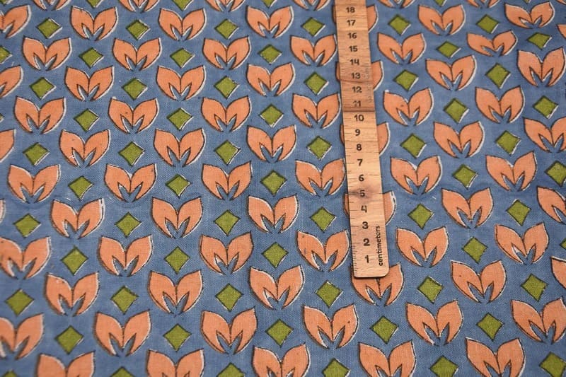 Block Print Handcrafted Linen Fabric 58” Curtains Drapes - Titlee