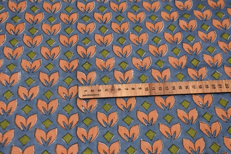 Block Print Handcrafted Linen Fabric 58” Curtains Drapes - Titlee