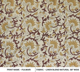Block Print Handmade Floral Linen Fabric for Couch – Fulwari