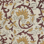 Block Print Handmade Floral Linen Fabric for Couch – Fulwari
