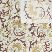 Block Print Handmade Floral Linen Fabric for Couch – Fulwari