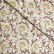 Block Print Handmade Floral Linen Fabric for Couch – Fulwari